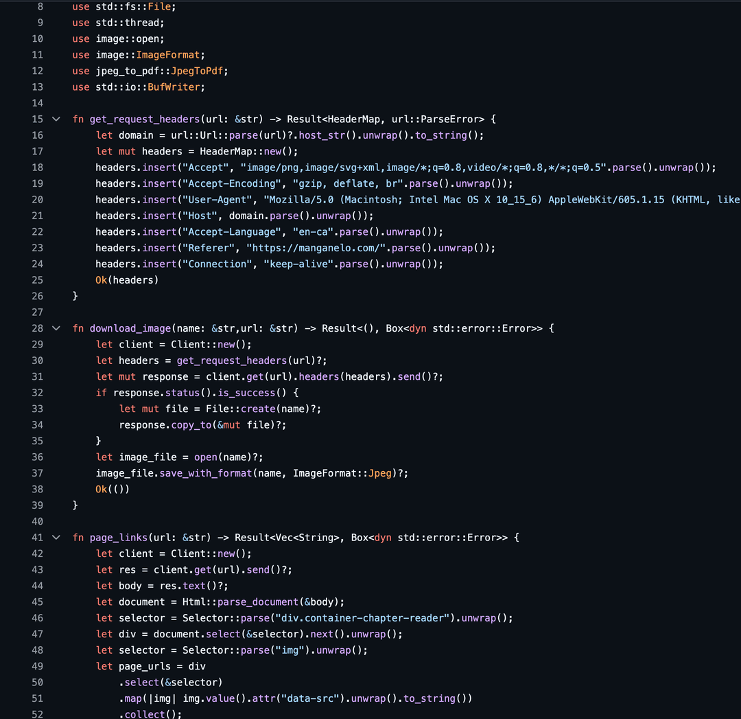 Manga Downloader in Rust